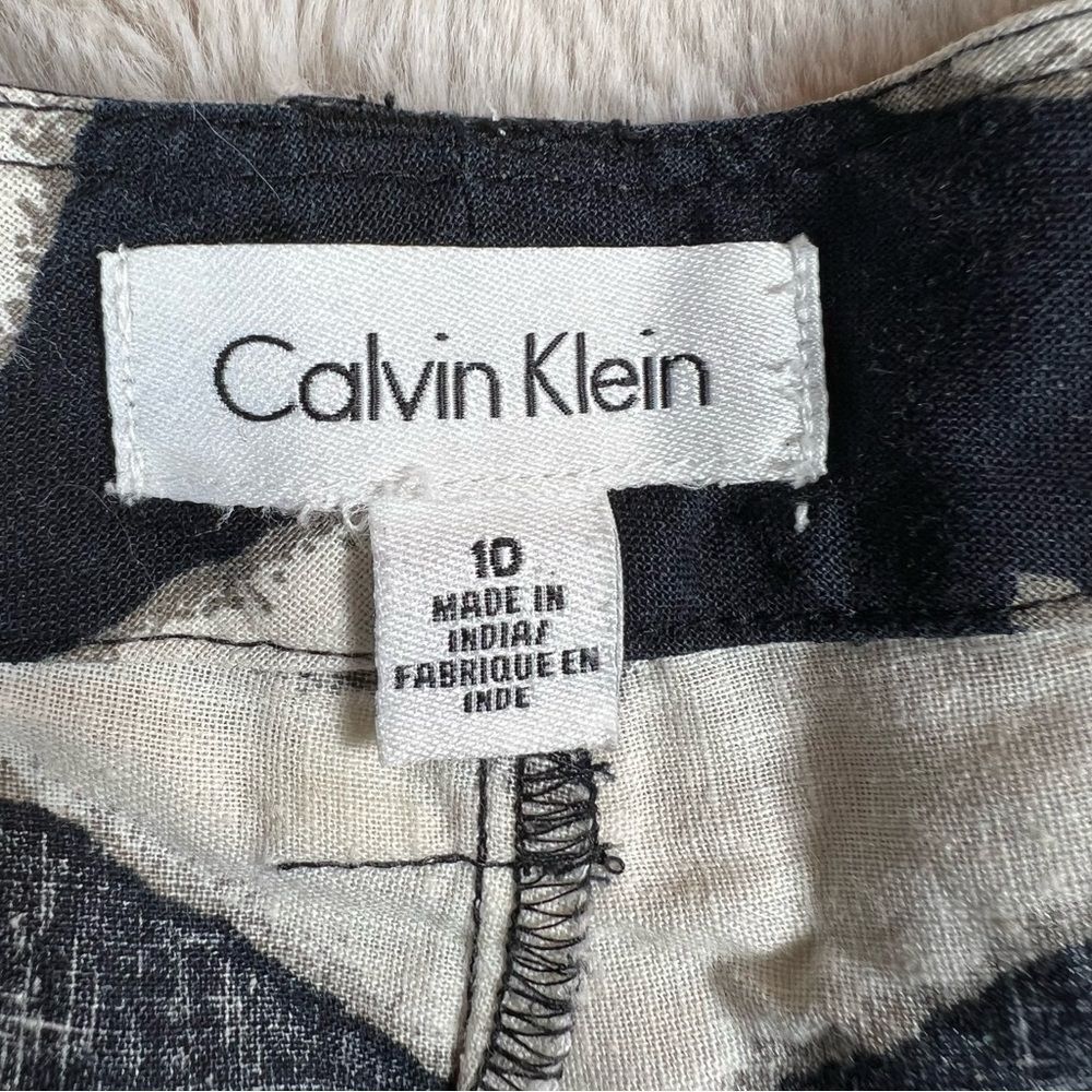 Calvin Klein Zebra Print Linen Sequin Embellished… - image 7